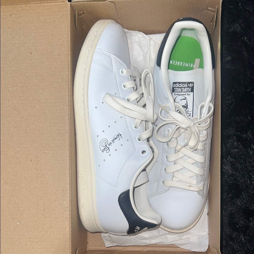 Adidas White and Black Stan Smith Shoes